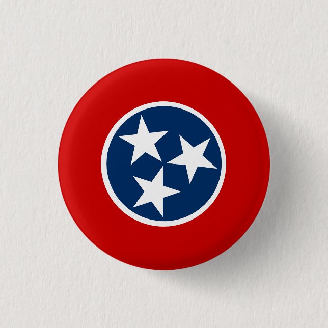 Flag of Tennessee 1 Inch Round Button (Front)