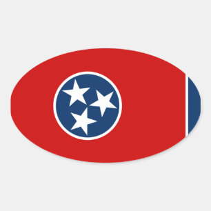 Flag of Tennessee Oval Sticker