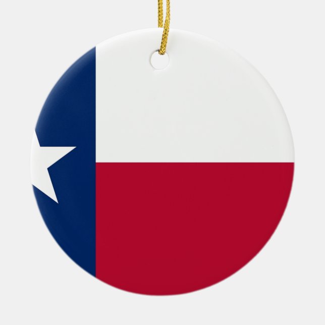 Flag of Texas Ceramic Ornament (Front)