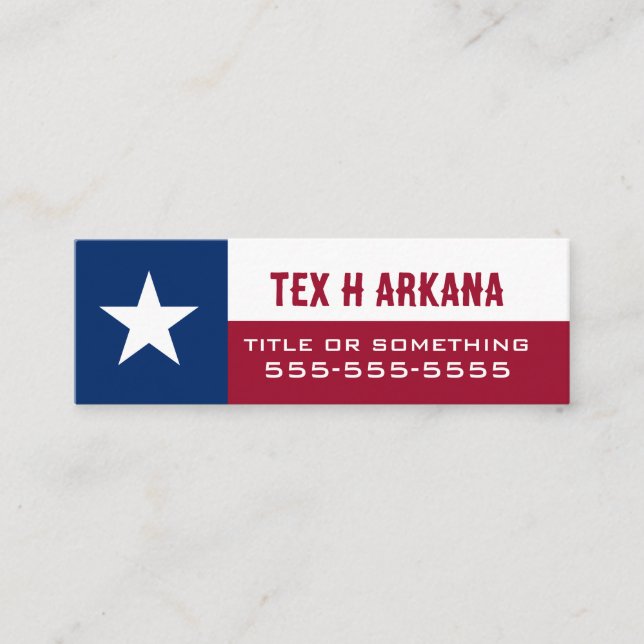 Flag of Texas Mini Business Card (Front)