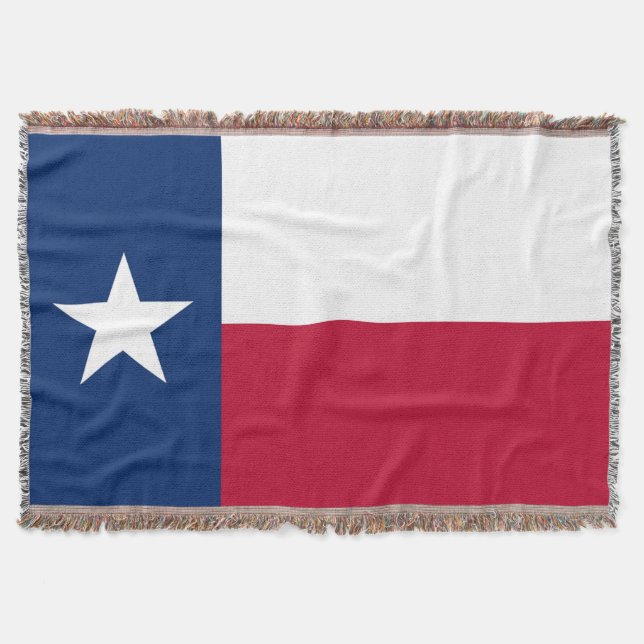 Flag of Texas Patriotic Lone Star State Throw Blanket (Front)