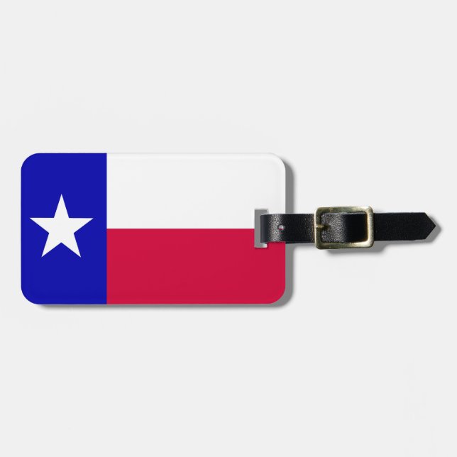 Flag of Texas Personalized Luggage Tag (Front Horizontal)
