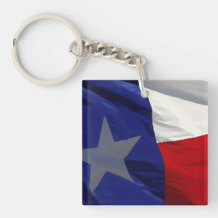 Flag of Texas Pop Art Keychain
