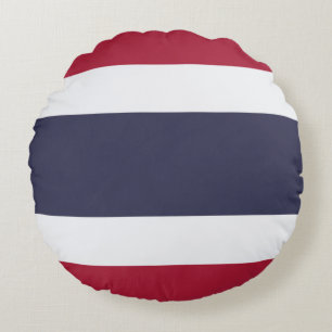 Flag of Thailand Round Pillow