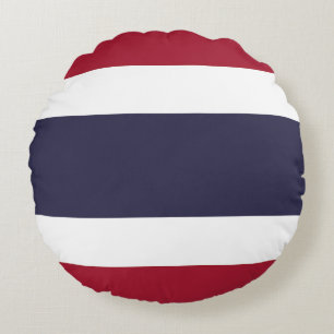 Flag of Thailand Round Pillow