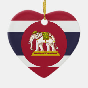 Flag of Thailand - Thai Flag - ธงไตรร Ceramic Ornament