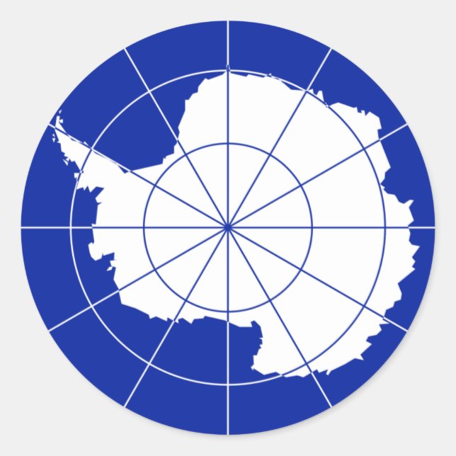 Flag of the Antarctic Treaty Classic Round Sticker (Front)