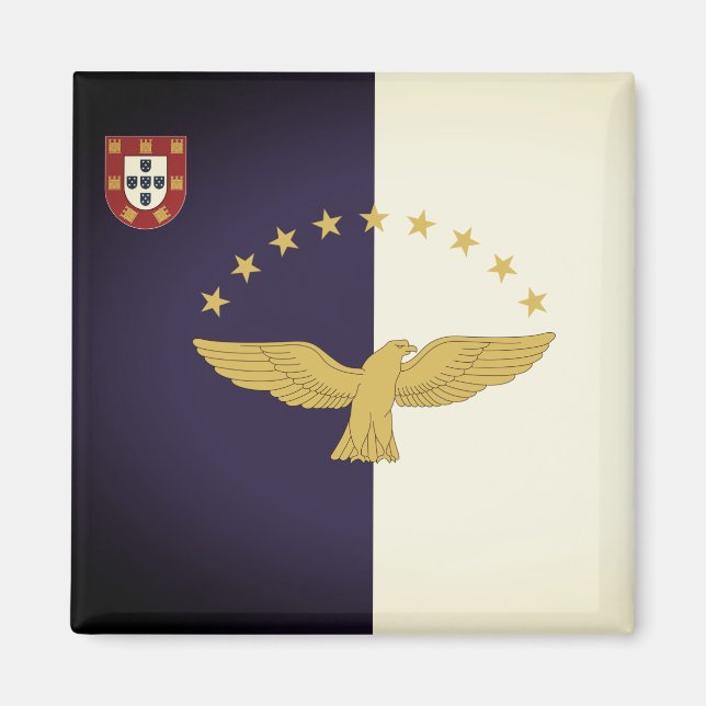 Flag of the Azores, Portugal Magnet (Front)