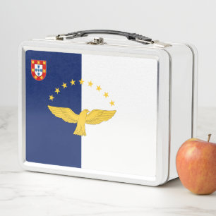 Flag of the Azores, Portugal Metal Lunch Box
