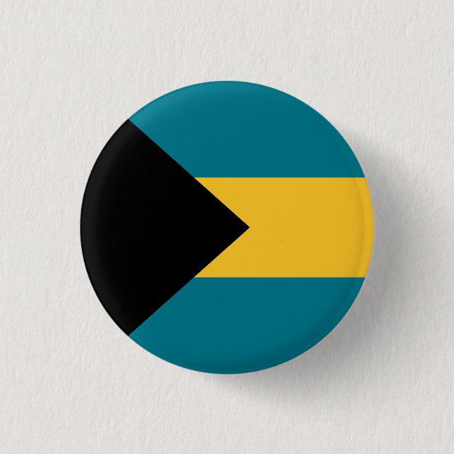 Flag of the Bahamas 1 Inch Round Button (Front)