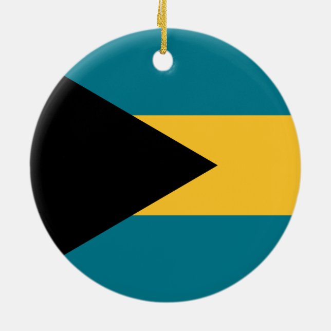 Flag of the Bahamas Ceramic Ornament (Back)