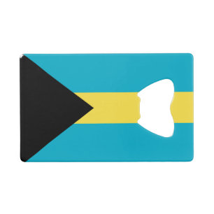 Flag Of The Bahamas Credit Card Bottle Opener