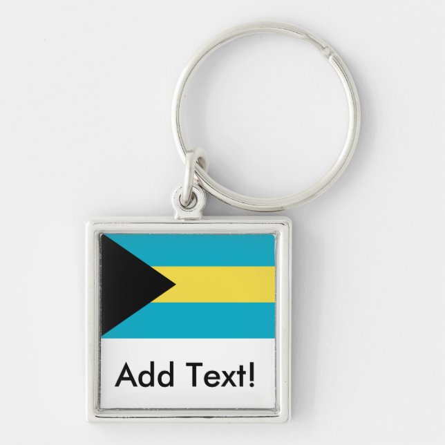 Flag of The Bahamas Keychain (Front)
