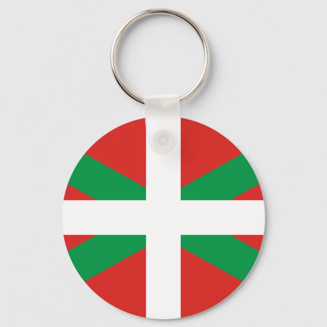 Flag of the Basque Country  Keychain (Front)