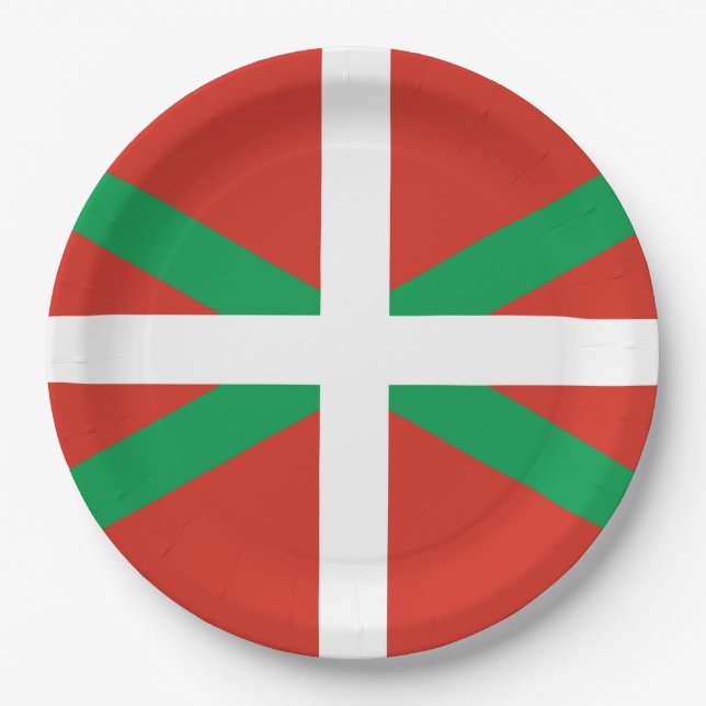 Flag of the Basque Country Paper Plate (Front)