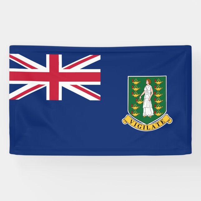 Flag of the British Virgin Islands (BVI) Banner (Horizontal)