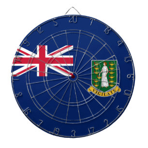 Flag of the British Virgin Islands (BVI) Dartboard