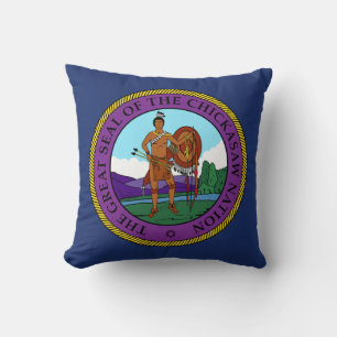 Flag of the Chickasaw Nation Throw Pillow