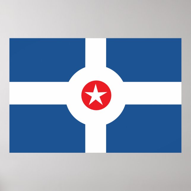 Flag of the City of Indianapolis Poster (Front)
