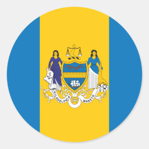 Flag of the city of Philadelphia Classic Round Sticker