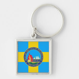 Flag of the City of Wilmington, Delaware Keychain