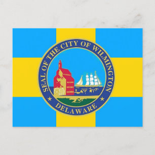 Flag of the City of Wilmington, Delaware Postcard