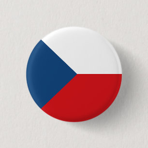 Flag of the Czech Republic 1 Inch Round Button