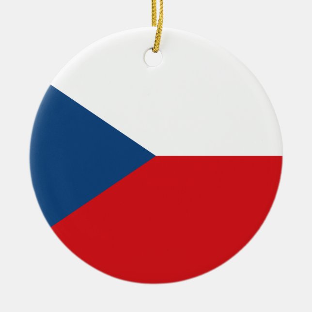 Flag of the Czech Republic - Česká vlajka Ceramic Ornament (Front)