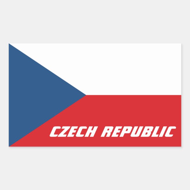 Flag of the Czech Republic Sticker (Front)