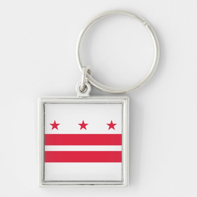 Flag of the District of Columbia (USA) Keychain (Front)