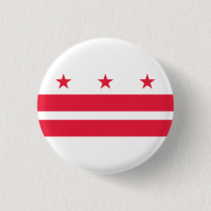 Flag of the District of Columbia (USA) Keychain 1 Inch Round Button