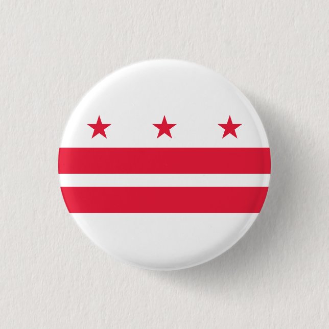 Flag of the District of Columbia (USA) Keychain 1 Inch Round Button (Front)