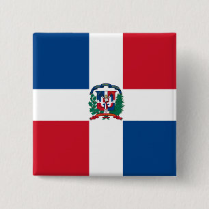 Flag of the Dominican Republic 2 Inch Square Button