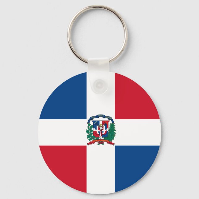 Flag of the Dominican Republic Keychain (Front)