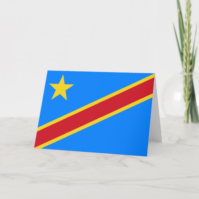 Flag of the DRC (Democratic Republic of the Congo) Card (Front)