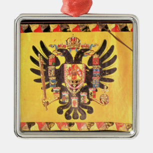 Flag of the Imperial Habsburg Dynasty, c.1700 Metal Ornament