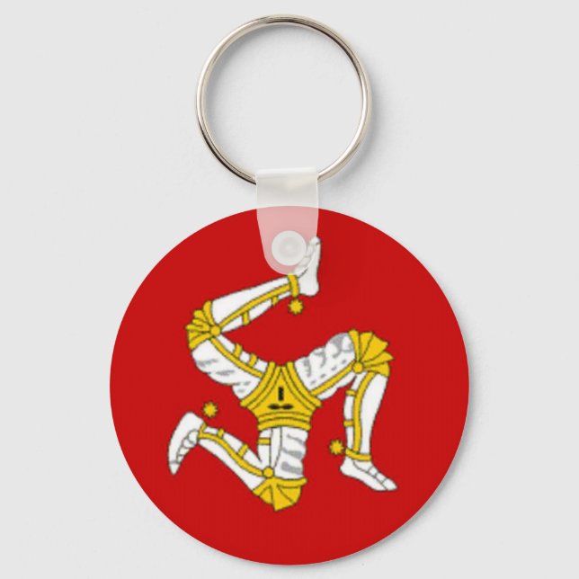 Flag of  the Isle of Man Keychain (Front)