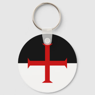 Flag of the Knights Templar Keychain