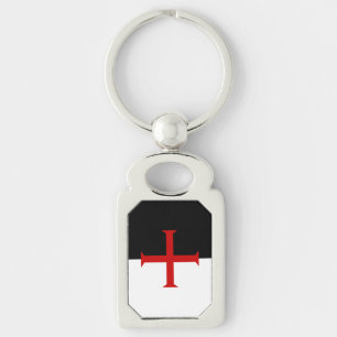 Flag of the Knights Templar Keychain