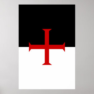 Flag of the Knights Templar Poster