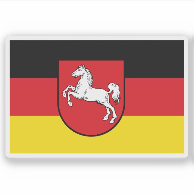 Flag of the Lower Saxony state, Germany (Front)
