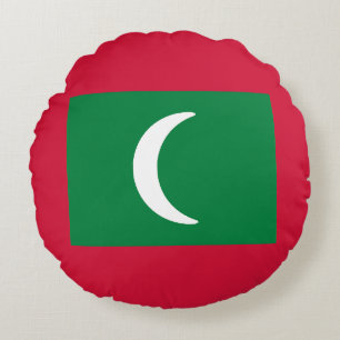 Flag of the Maldives Round Pillow