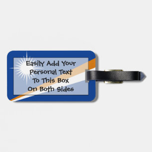 Flag of the Marshall Islands Easy ID Personal Luggage Tag
