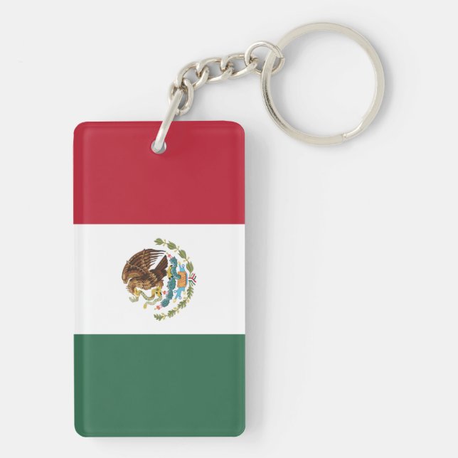 Flag of the Mexico Keychain (Back)