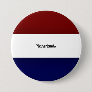 Flag of the Netherlands 3 Inch Round Button