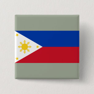 Flag of the Philippines 2 Inch Square Button
