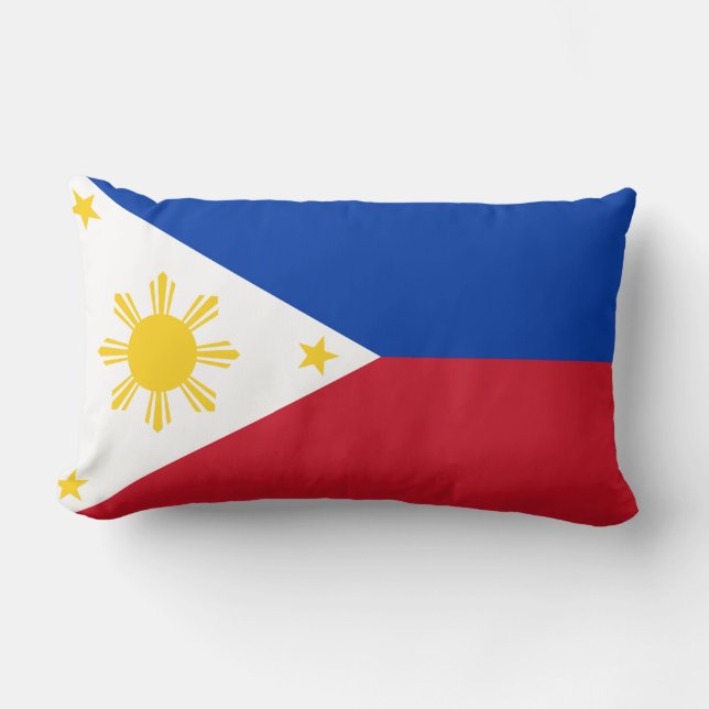 Flag of the Philippines Lumbar Pillow (Front)