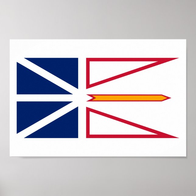 Flag of the province of Newfoundland And Labrador Poster (Front)