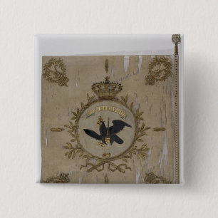 Flag of the Prussian Infantry 2 Inch Square Button