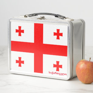 Flag of the Republic of Georgia Metal Lunch Box